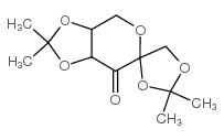 1,2:4,5-di-o-isopropylidene-beta-d-erythro-2,3-hexodiulo-2,6-pyranose Structure