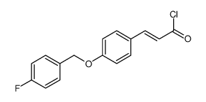 3-[4-[(4-fluorophenyl)methoxy]phenyl]prop-2-enoyl chloride Structure