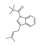 2,2-dimethyl-1-[3-(3-methylbut-2-enyl)indol-1-yl]propan-1-one结构式