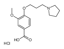 3-甲氧基-4-(3-(1-吡咯烷)丙氧基)苯甲酸盐酸盐结构式
