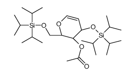 4-O-乙酰基-3,6-二-O-(三异丙基硅基)-D-半乳醛结构式