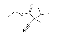 1-Cyano-1-ethoxycarbonyl-2,2-dimethylcyclopropan结构式