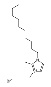 1-癸基-2,3-二甲基咪唑溴盐结构式