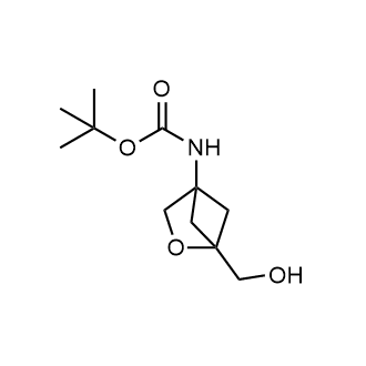 (1-(羟甲基)-2-氧杂双环[2.1.1]己-4-基)氨基甲酸叔丁酯结构式