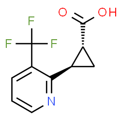反式-2-(3-(三氟甲基)吡啶-2-基)环丙烷-1-羧酸结构式