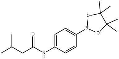 4-(异戊基酰胺基)苯硼酸频哪醇酯结构式