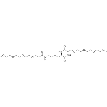 Bis-(m-PEG4)-amidohexanoic acid结构式