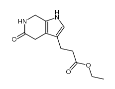 3-(5-oxo-4,5,6,7-tetrahydro-1H-pyrrolo[2,3-c]pyridin-3-yl)-propionic acid ethyl ester Structure
