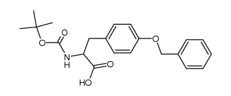 (RS)-3-(4-benzyloxy-phenyl)-2-tert-butoxycarbonylamino-propionic acid结构式