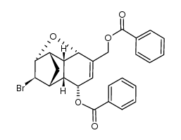 ((1R,2aS,2a1S,5R,5aS,6R,7aS,8R)-5-(benzoyloxy)-8-bromo-1,2a,2a1,5,5a,6,7,7a-octahydro-1,6-methanoindeno[7,1-bc]furan-3-yl)methyl benzoate结构式