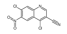 4,7-二氯-6-硝基-3-喹啉甲腈结构式