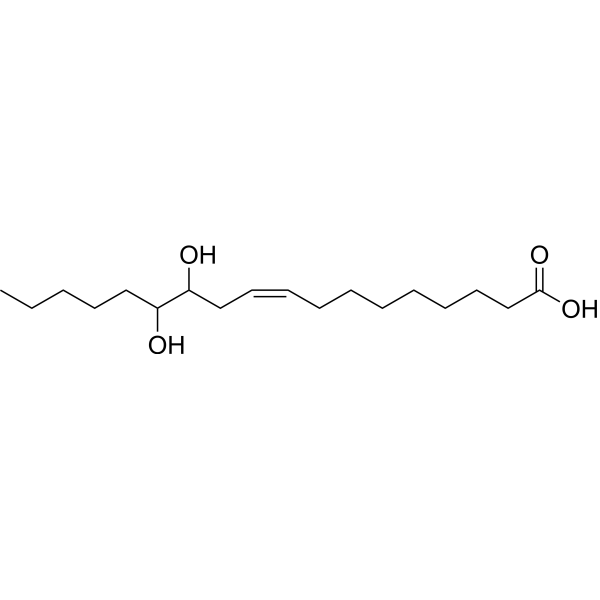 (9Z)-12,13-Dihydroxy-9-octadecenoic acid Structure