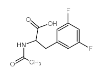 N-乙酰基-3-(3,5-二氟苯基)-DL-丙氨酸结构式