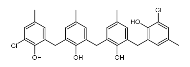 bis-[3-(3-chloro-2-hydroxy-5-methyl-benzyl)-2-hydroxy-5-methyl-phenyl]-methane结构式