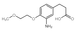 3-[3-氨基-4-(2-甲氧基乙氧基)苯基]丙酸结构式