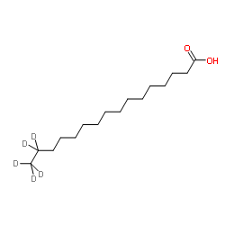 (15,15,16,16,16-2H5)Hexadecanoic acid Structure