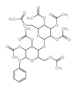 b-D-Glucopyranoside, phenyl4-O-(2,3,4,6-tetra-O-acetyl-a-D-glucopyranosyl)-, triacetate (9CI)结构式