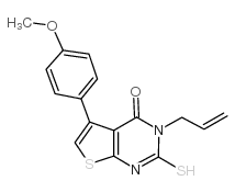 3-烯丙基-5-(4-甲氧基苯基)-2-磺酰基噻吩并[2,3-d]嘧啶-4(1h)-酮结构式