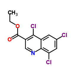 4,6,8-三氯喹啉-3-羧酸乙酯结构式