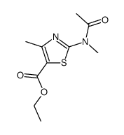 2-N-acetylamino-N-methyl-4-methylthiazole-5-carboxylic acid ethyl ester Structure