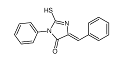 5-benzylidene-3-phenyl-2-sulfanylideneimidazolidin-4-one Structure
