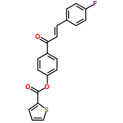 4-[(2E)-3-(4-Fluorophenyl)-2-propenoyl]phenyl 2-thiophenecarboxylate Structure