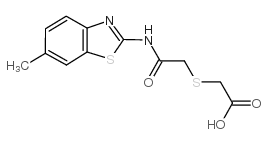 [(6-甲基-苯并噻唑-2-氨基甲酰)-甲基磺酰基]-乙酸结构式