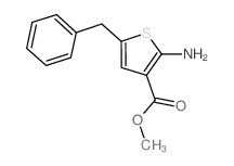 2-氨基-5-苄基噻吩-3-羧酸甲酯结构式