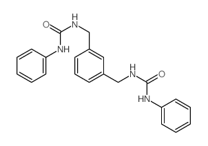 3-phenyl-1-[[3-[(phenylcarbamoylamino)methyl]phenyl]methyl]urea Structure