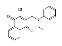2-chloro-3-[(N-ethylanilino)methyl]naphthalene-1,4-dione结构式
