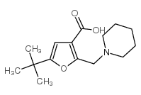 5-叔丁基-2-哌啶基-1-甲基呋喃-3-羧酸结构式