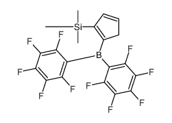[2-bis(2,3,4,5,6-pentafluorophenyl)boranylcyclopenta-1,4-dien-1-yl]-trimethylsilane Structure