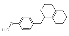 1,2,3,4,5,6,7,8-八氢-1-[(4-甲氧基苯基)甲基]异喹啉结构式
