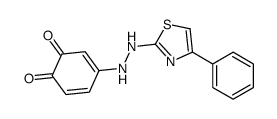 4-[2-(4-phenyl-1,3-thiazol-2-yl)hydrazinyl]cyclohexa-3,5-diene-1,2-dione结构式