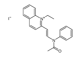 N-[2-(1-ethylquinolin-1-ium-2-yl)ethenyl]-N-phenylacetamide,iodide Structure
