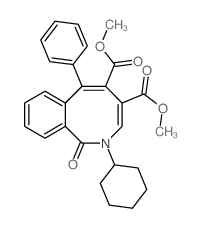 Dimethyl 2-cyclohexyl-1,2-dihydro-1-oxo-6-phenyl-2-benzazocine-4, 5-dicarboxylate Structure