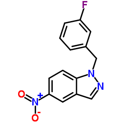 1-(3-Fluorobenzyl)-5-nitro-1H-indazole Structure