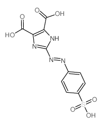1H-Imidazole-4,5-dicarboxylicacid, 2-[2-(4-sulfophenyl)diazenyl]- Structure
