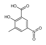 2-羟基-3-甲基-5-硝基苯甲酸结构式