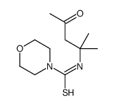 N-(2-methyl-4-oxopentan-2-yl)morpholine-4-carbothioamide结构式