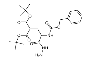 di-tert-butyl 2-(2-(((benzyloxy)carbonyl)amino)-3-hydrazinyl-3-oxopropyl)malonate结构式