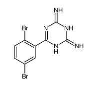 6-(2,5-dibromophenyl)-1,3,5-triazine-2,4-diamine结构式