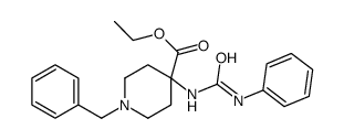 ethyl 1-benzyl-4-(phenylcarbamoylamino)piperidine-4-carboxylate结构式