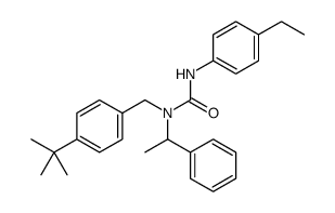1-[(4-tert-butylphenyl)methyl]-3-(4-ethylphenyl)-1-(1-phenylethyl)urea Structure