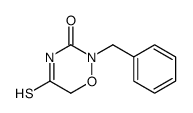 2-benzyl-5-sulfanylidene-1,2,4-oxadiazinan-3-one Structure