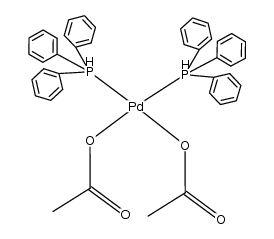 bis(acetato)bis(triphenylphosphine)palladium(0) Structure