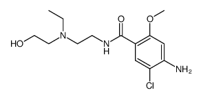 N-(N'-Aethyl-N'-(2'-hydroxyaethyl)aminoaethyl)-2-methoxy-4-amino-5-chlorbenzamid Structure