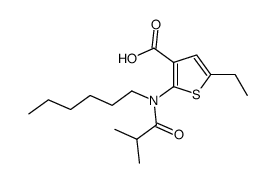 5-Ethyl-2-(N-n-hexyl-2-methylpropanamido)-3-thiophenecarboxylic acid Structure