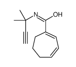 N-(2-methylbut-3-yn-2-yl)cyclohepta-1,3-diene-1-carboxamide结构式