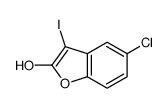 5-chloro-3-iodo-1-benzofuran-2-ol Structure